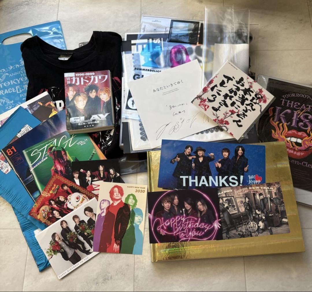 GLAY グッズまとめ売り 写真集 FC会報 はがき ライブTシャツS