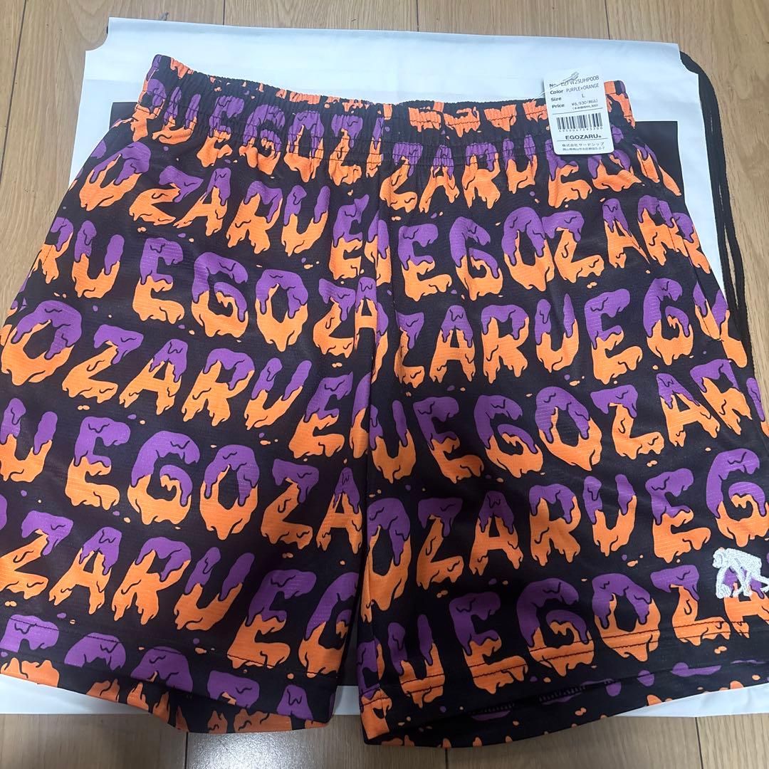 エゴザル　クリーピーロゴ　バスパン カラフルロゴプリント バスケットボールパンツ