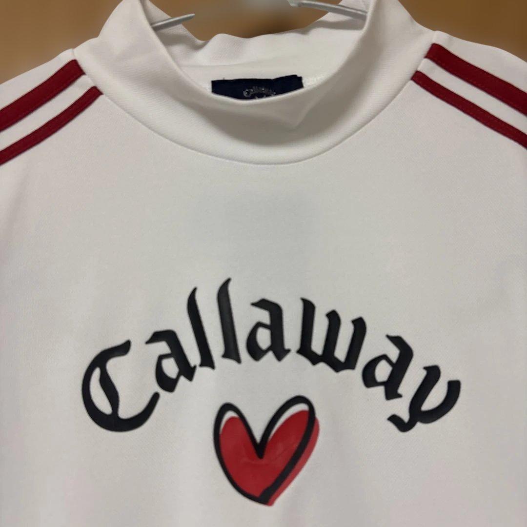 新品未使用LoveCallawayモックネック半袖トップスM 白ラブキャロウェイ