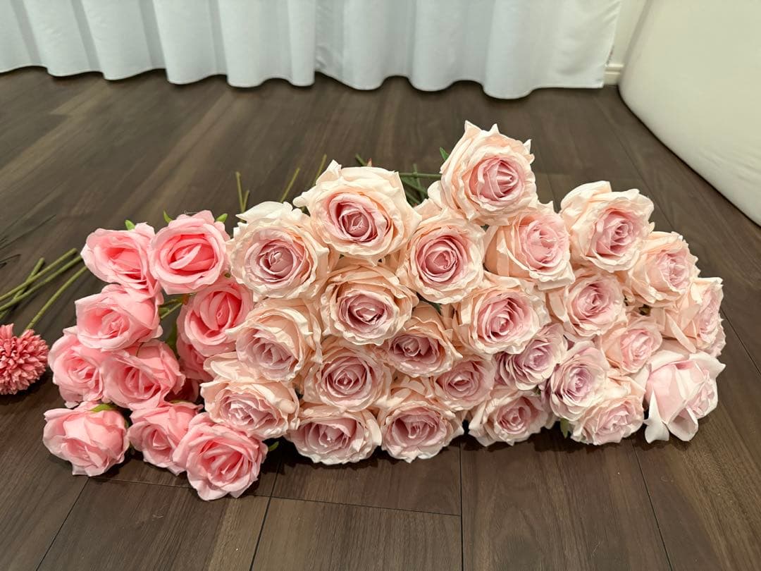 造花　薔薇　ローズ　結婚式　ピンク　高砂　ブーケ