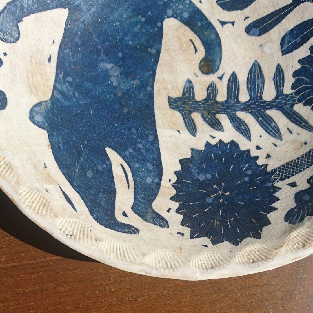 鹿児島睦 直径26 大皿 ハンドメイド 一点物