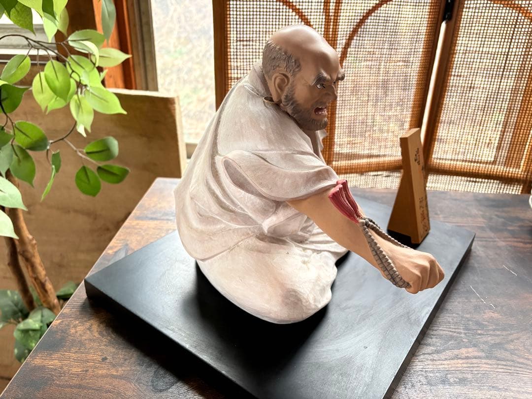 【希少・伝統工芸品】博多人形 達磨大師（だるま）伝統工芸士 衍涯作 縁起物 喝