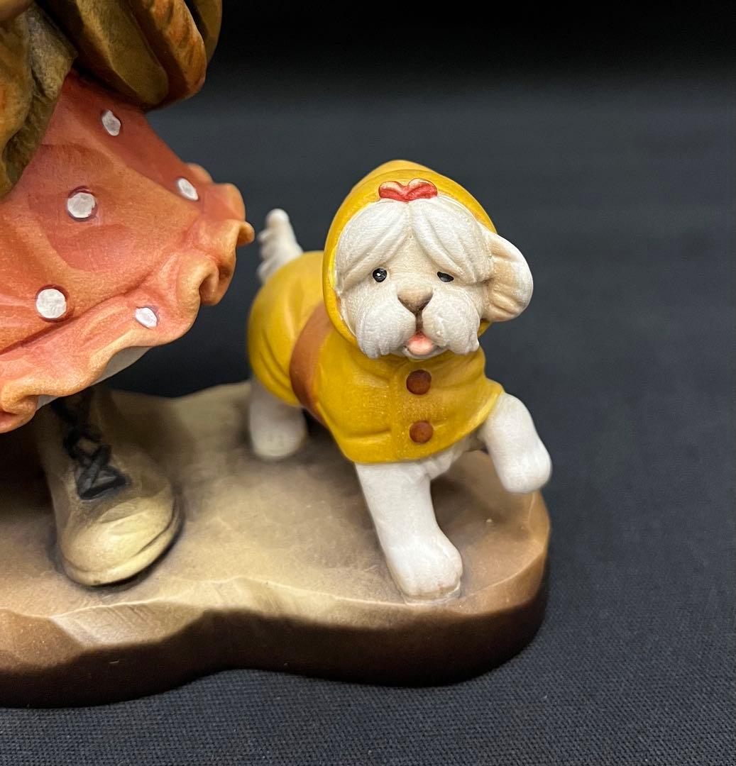 【限定品】ANRI アンリ人形 Sarah Kay「傘をさす少女と犬」サラ・ケイ