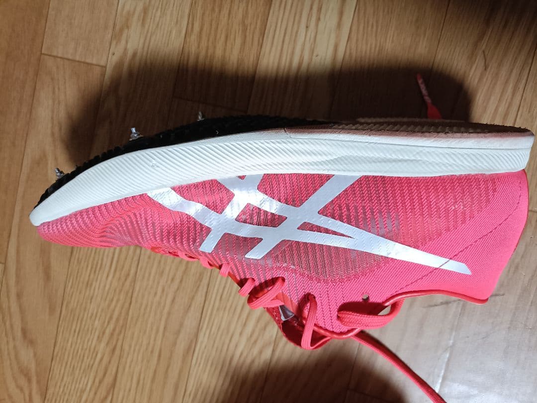 asics COSMORACER LD 陸上スパイクシューズ　赤　25　女　美品