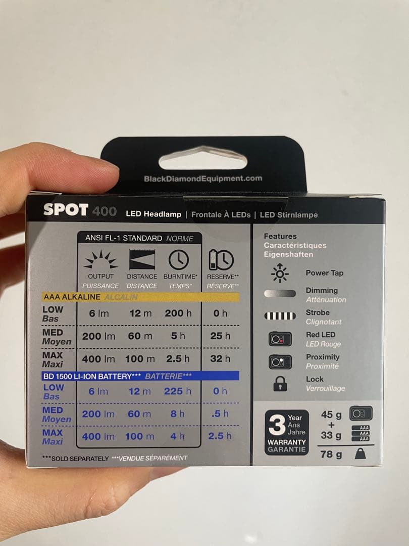 【】SPOTヘッドランプ 400ルーメン