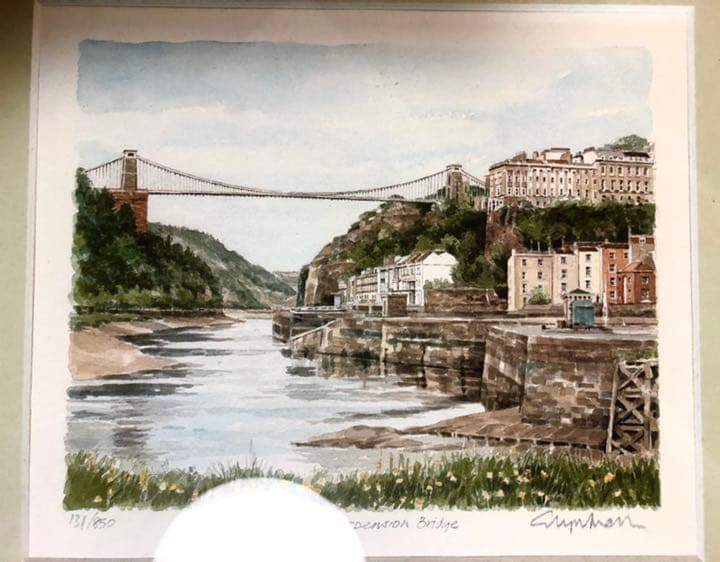 イギリス風景　Bristol’s Clifton Bridge 版画