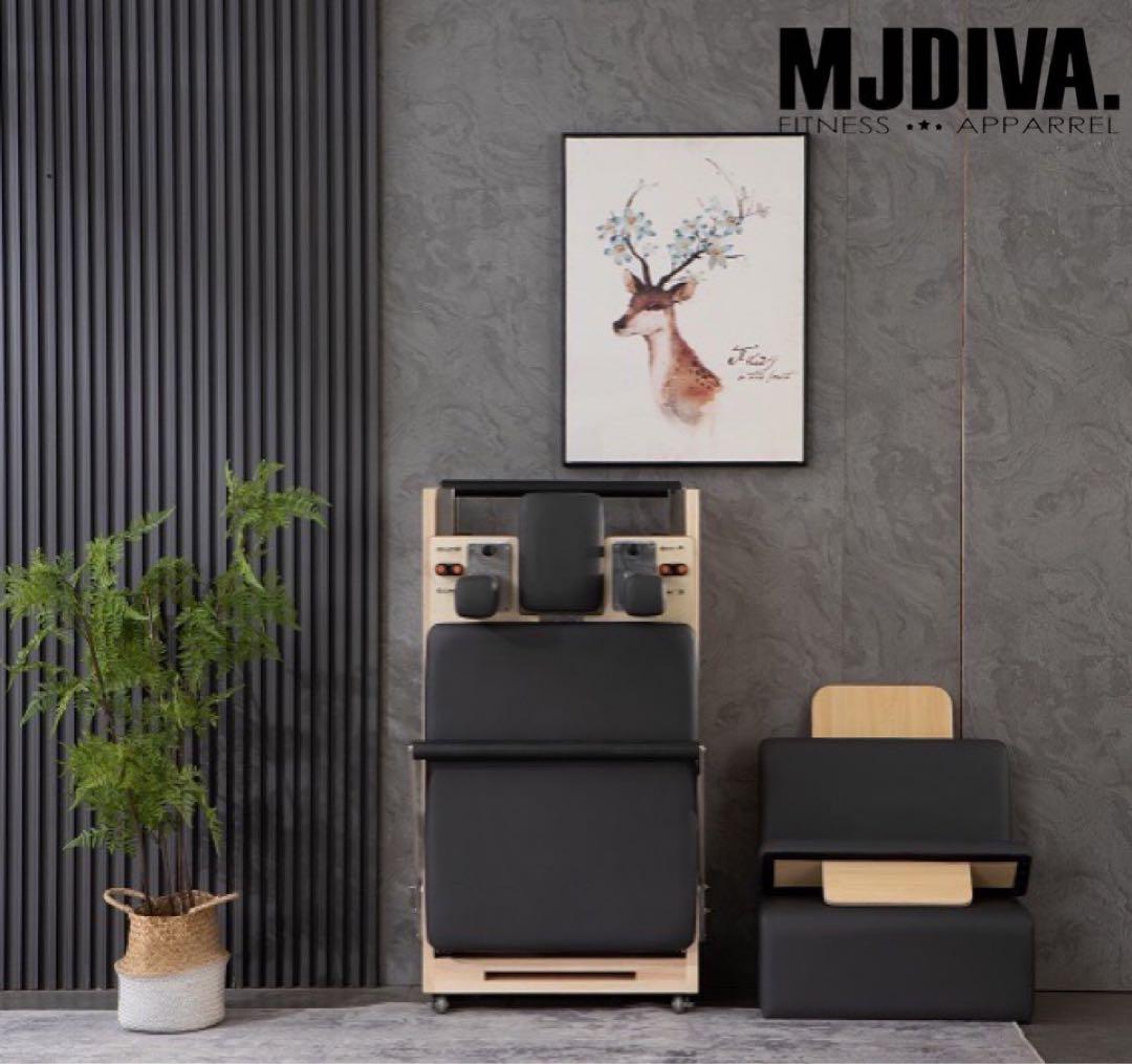 日本上陸！MJDIVA製【新品】折畳式木製ピラティスリフォーマー　人気の折り畳み