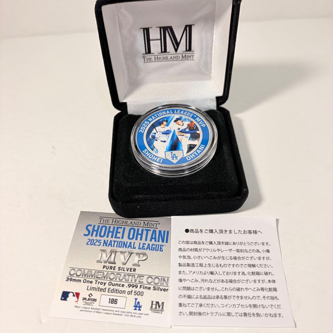 ドジャース 大谷翔平 2025 NL MVP 受賞記念 純銀 No.186