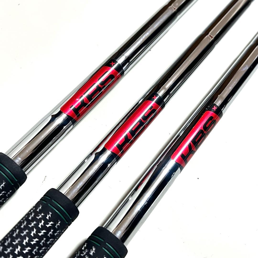 未使用 KBS TOUR シャフト 3本セット フレックスX TMグリップ付