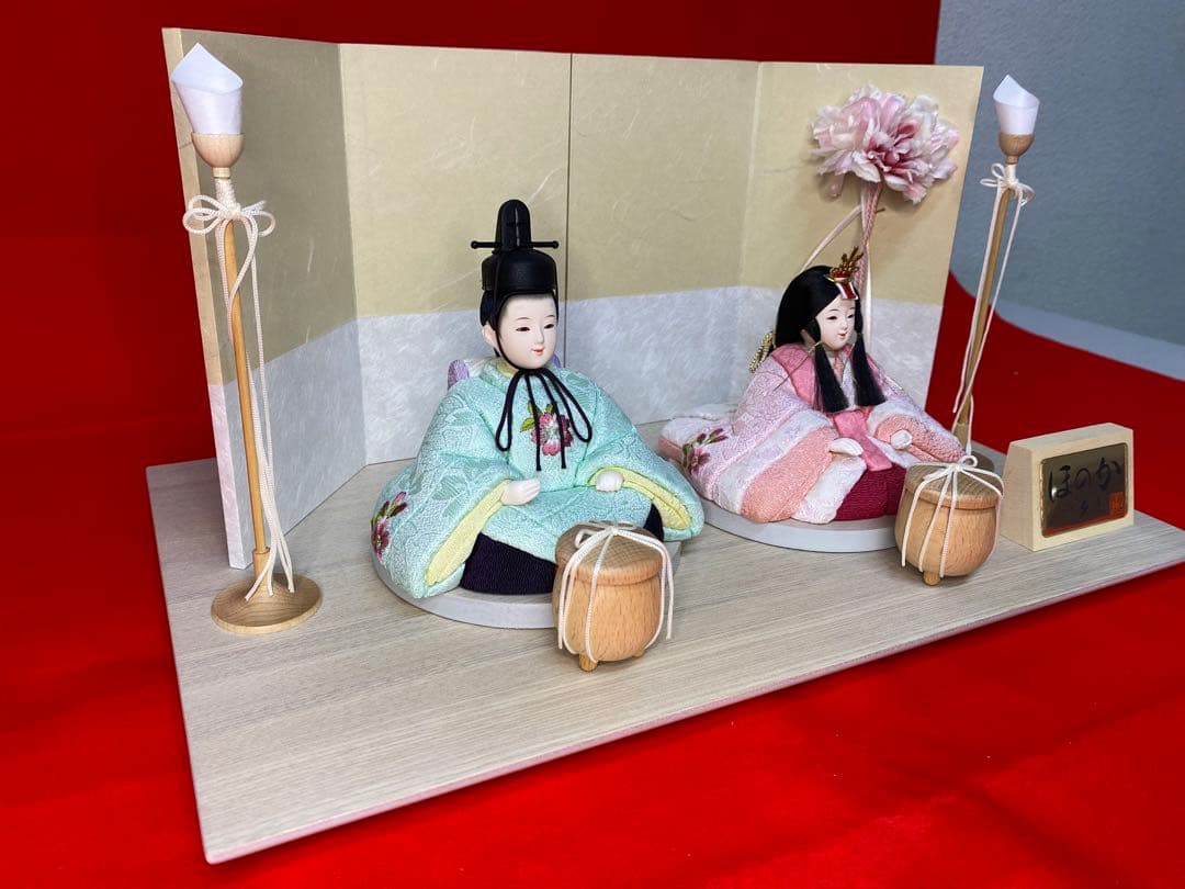 東京久月　木目込人形　ほのか　親王飾り・頭：杉田明十志　原作・木目込：新井久夫