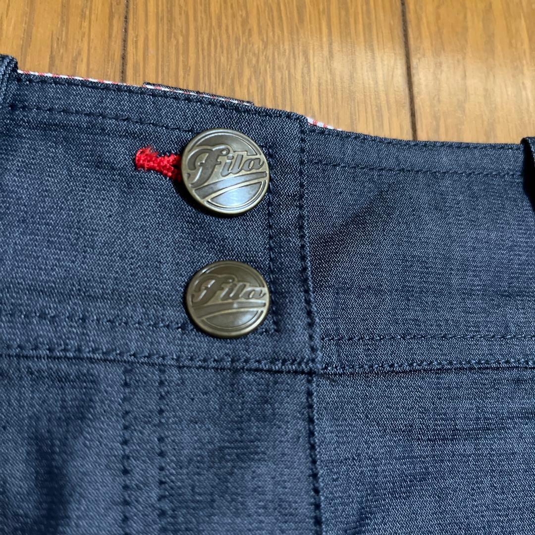未使用★FILA ゴルフスカート　Ｌサイズ デニム　ストレッチ　プリーツ