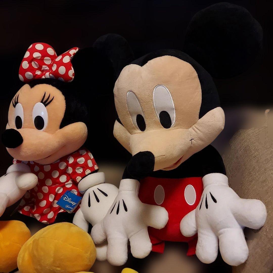 Disney 特大 ぬいぐるみ ミッキー ミニー 　セット　20年前 希少　レア