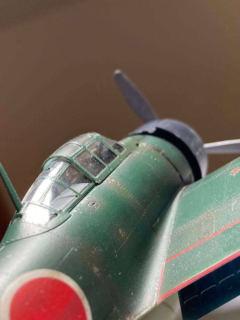 完成品　タミヤ 1/48 零戦 零式艦上戦闘機 22型甲　進藤三郎少佐機