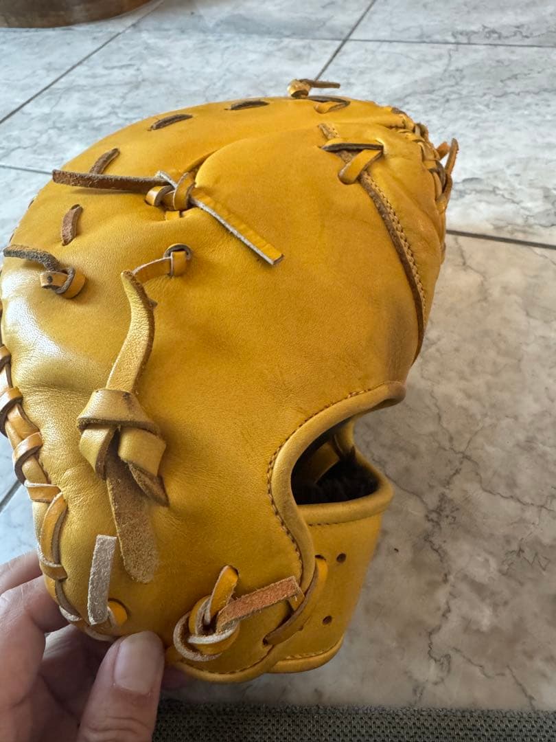 ファーストミットイエロー 軟式グローブ レザー製