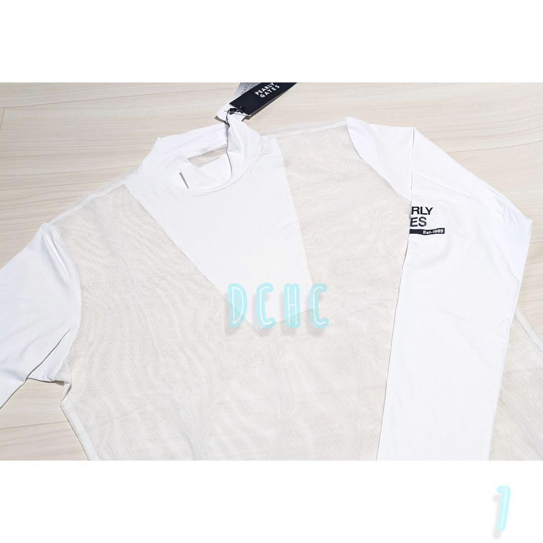 新品 【サイズ７(２ＸＬ)】【ホワイト】パーリーゲイツ　長袖　ハイネックシャツ