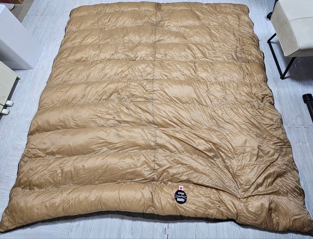 NANGA×ogawaダウンシュラフプラスL600ベージュ×カーキ