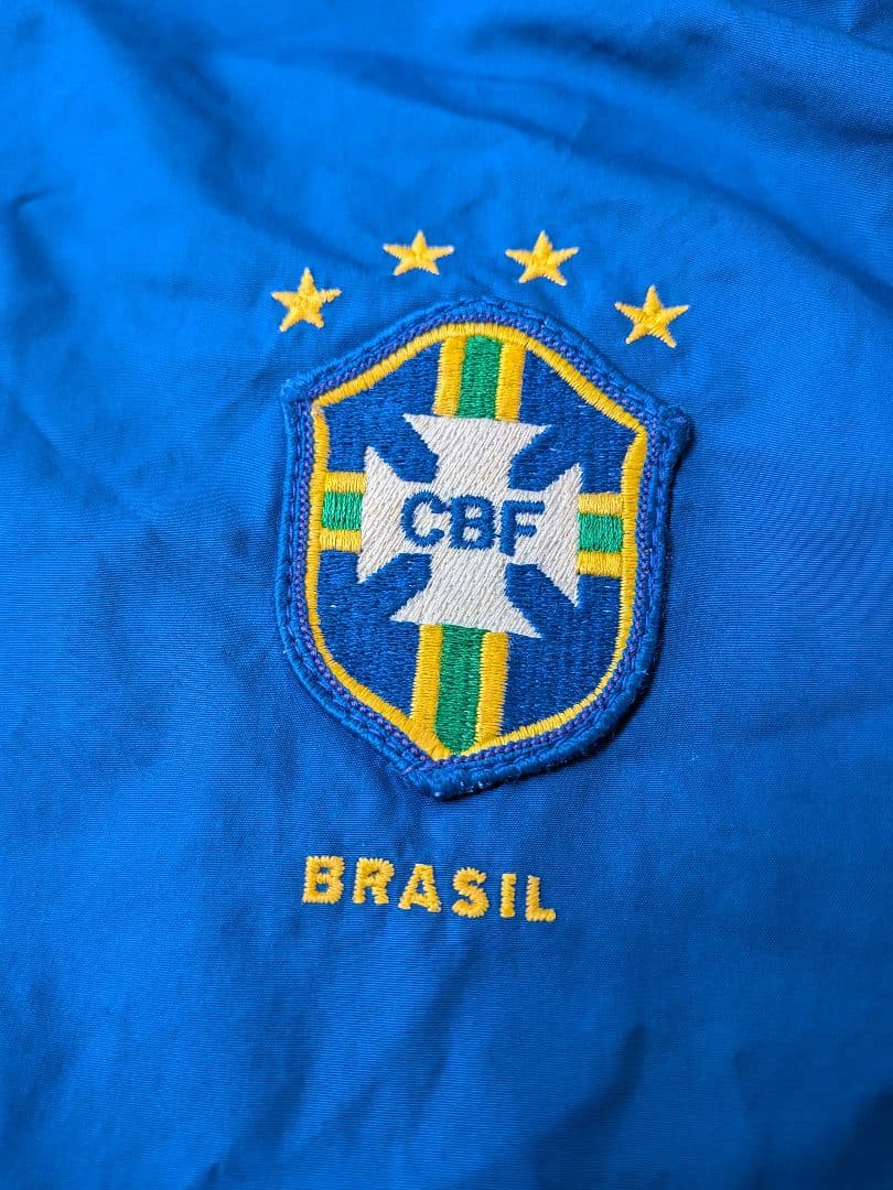 ヴィンテージNike98ブラジル代表ナイロンジャケットブルー