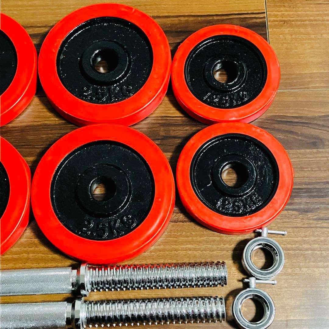 ✨美品✨　片手10kg 合計　20kg ダンベル×2個　ラバー付
