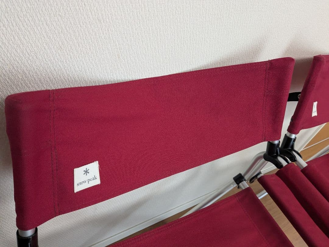 スノーピーク　FDチェアワイド　レッド　2脚セット　LV-077RD