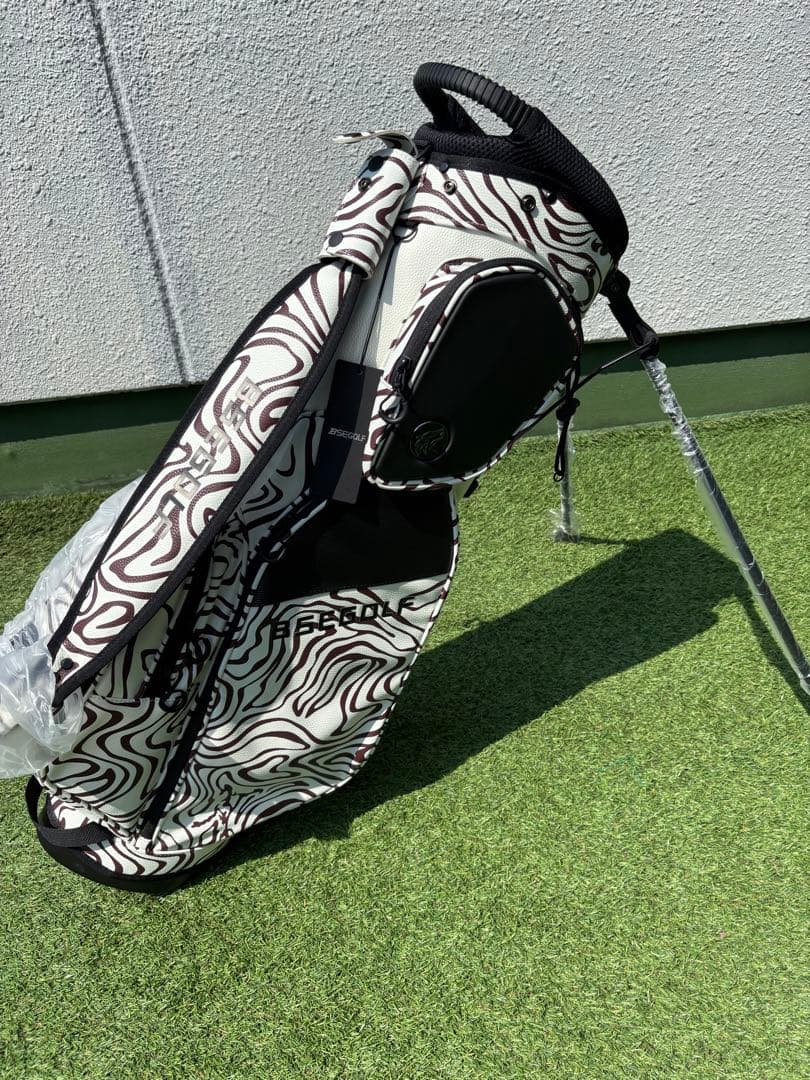 BSEGOLF スタンドキャディバッグ　新品　ゴルフバッグ　アニマル　ゼブラ　白