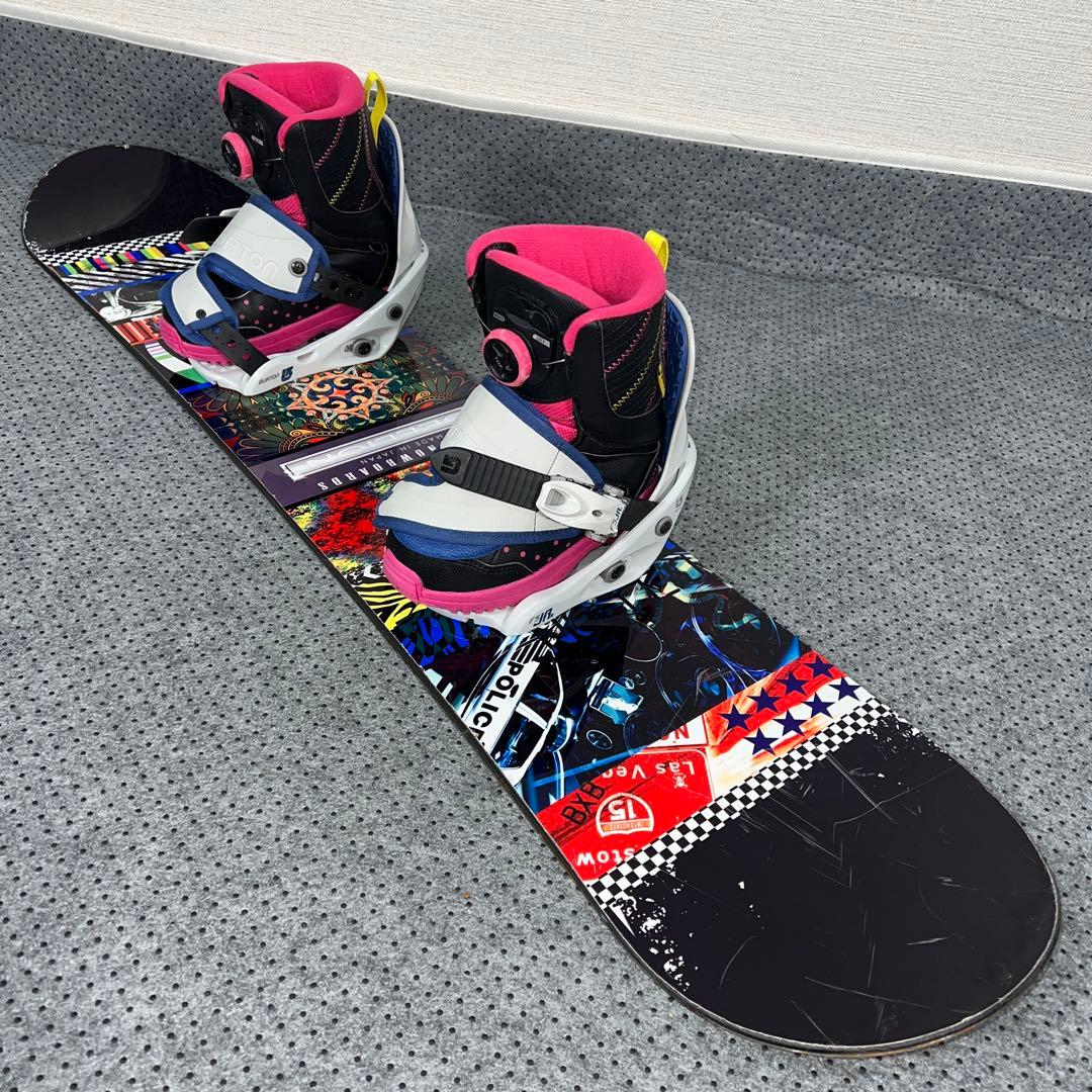 ５回使用 キッズスノーボード BXB 110cm×バイン×ダイヤルブーツ