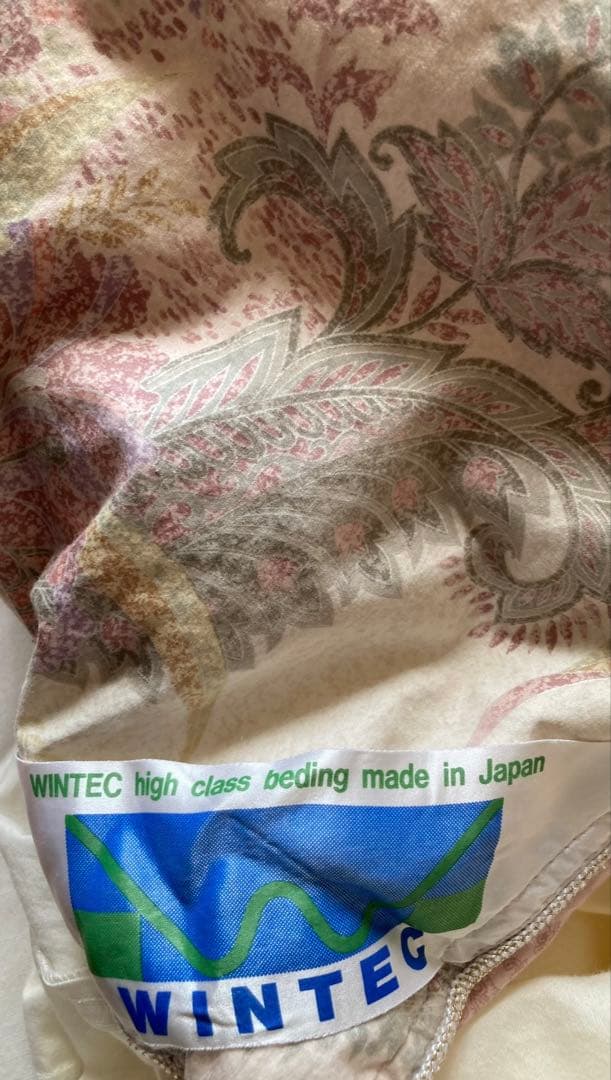 WINTEC ダウン95%掛け布団 シングル 150cm x 210cm 花柄