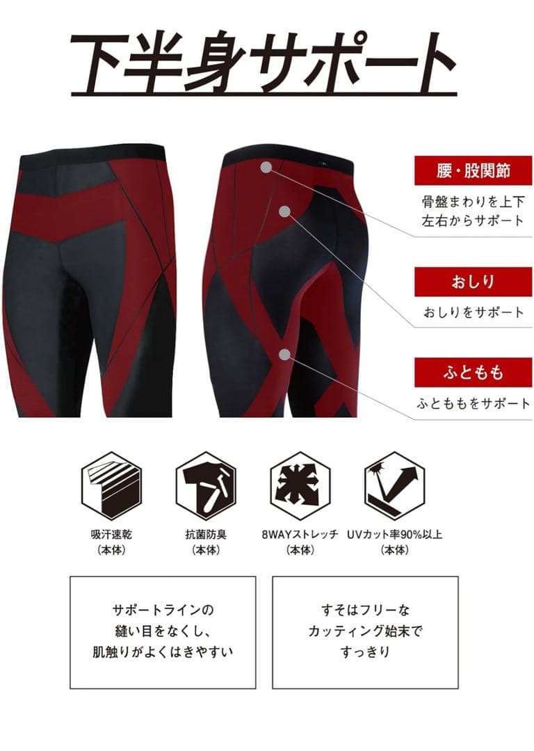 504326 LLサイズCW-X スポーツタイツ 【WOMEN】HZY695