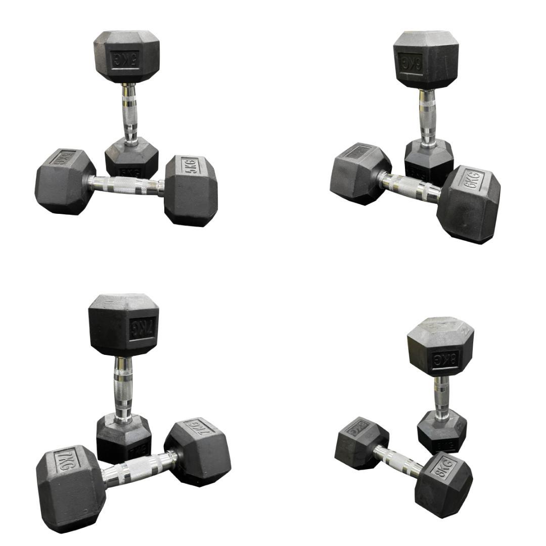 ヘックス ダンベル 1kg～10kg × 2ずつ 計20個＋トライアングルラック