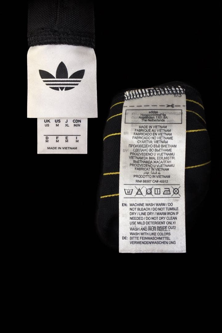 adidas トレーニングパンツ XL 黒/黄色/青