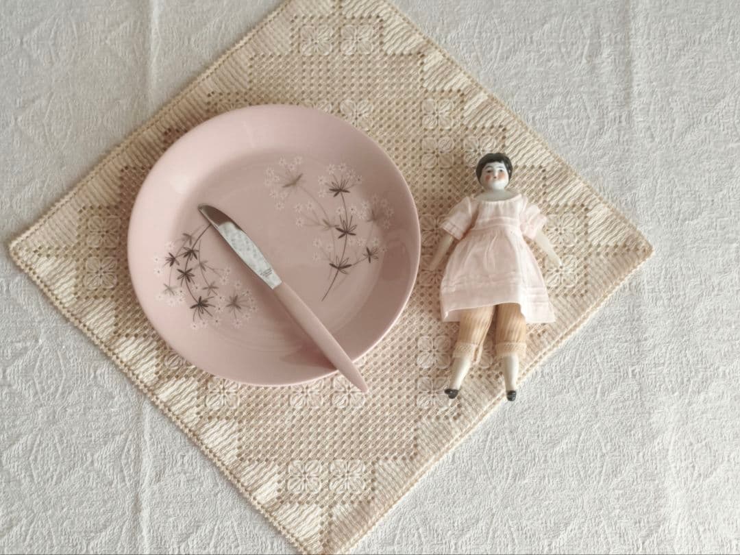 * old arabia かすみ草 ❀ ミルキーピンク ケーキプレート