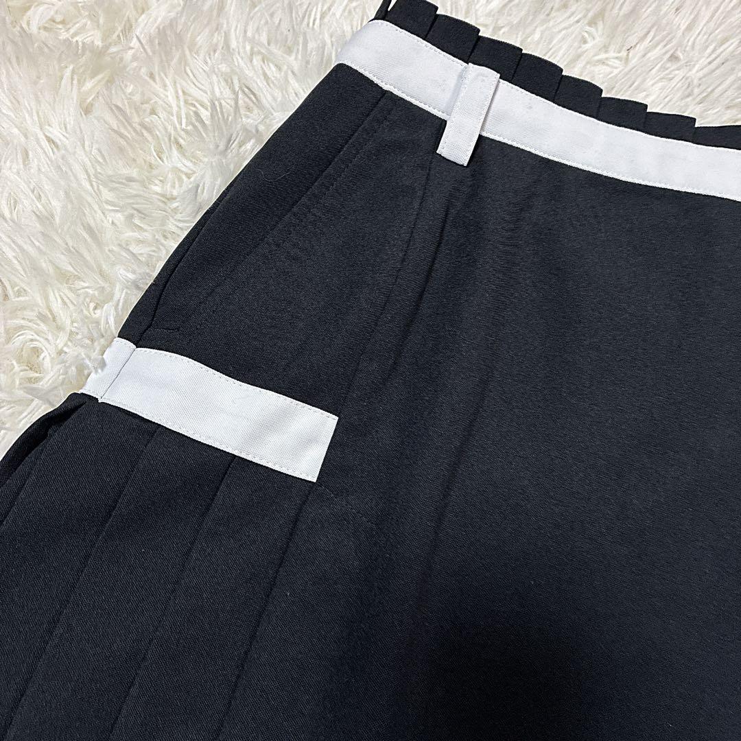 【美品】アルチビオ archivio ゴルフスカート サイドプリーツ 黒 白