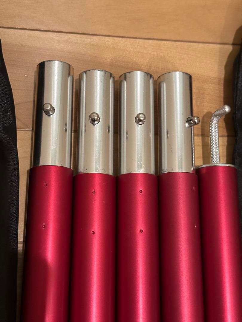 DOD BIGタープポール RED 2本（旧ブランドロゴ）