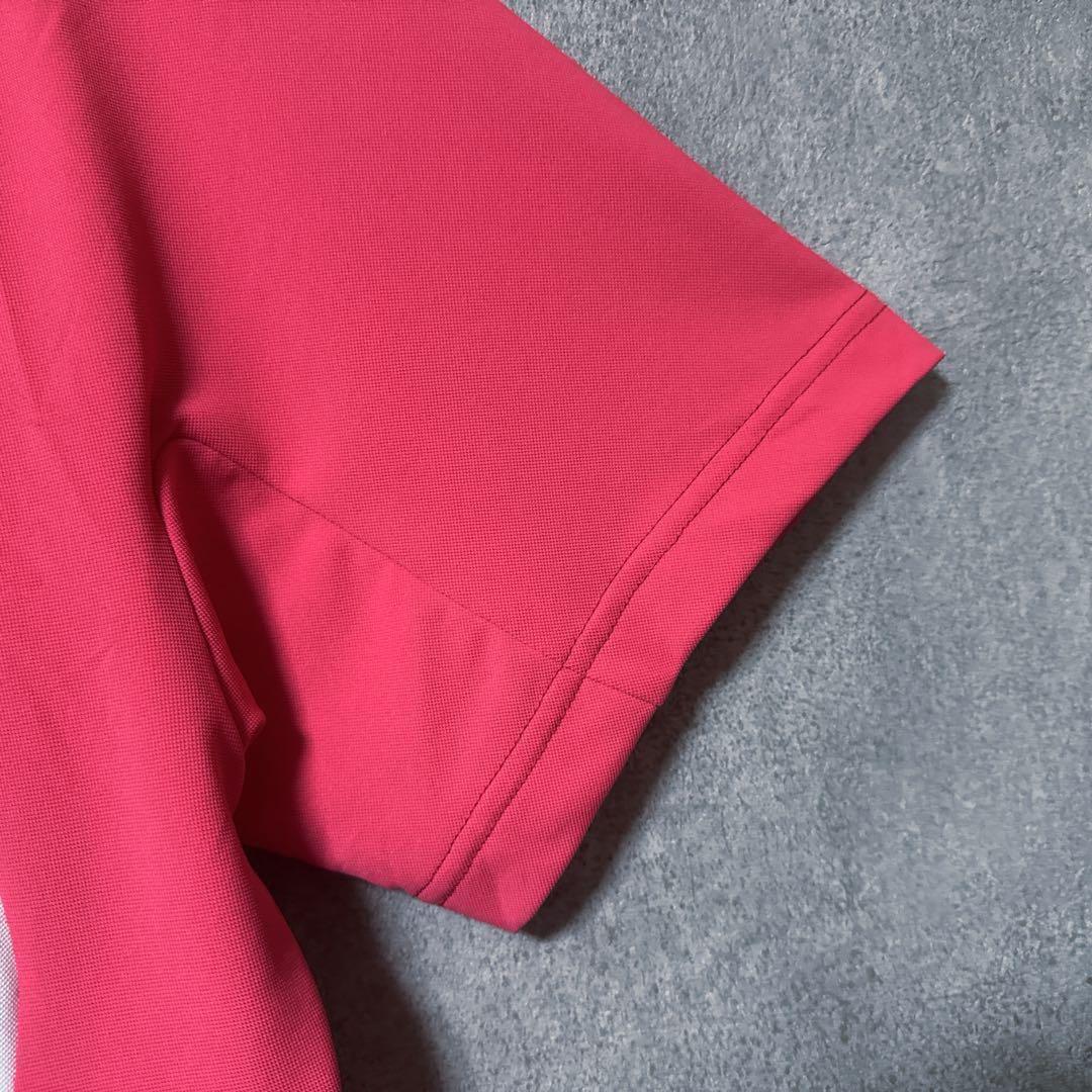 Munsingwear マンシングウェア モックネック シャツ ピンクレッド