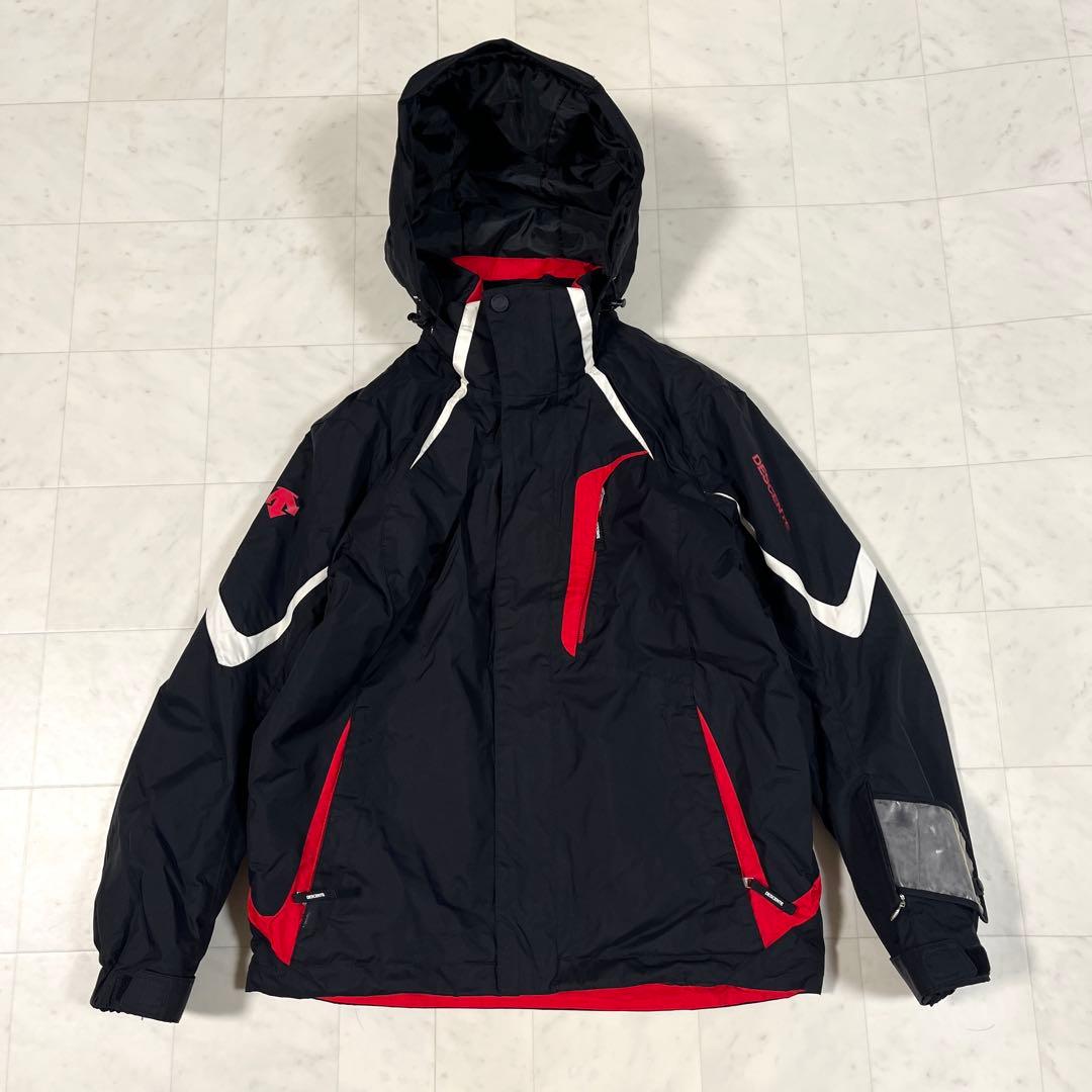DESCENTE スキーウエア メンズ M ボードウエア ウエア上下 赤 黒
