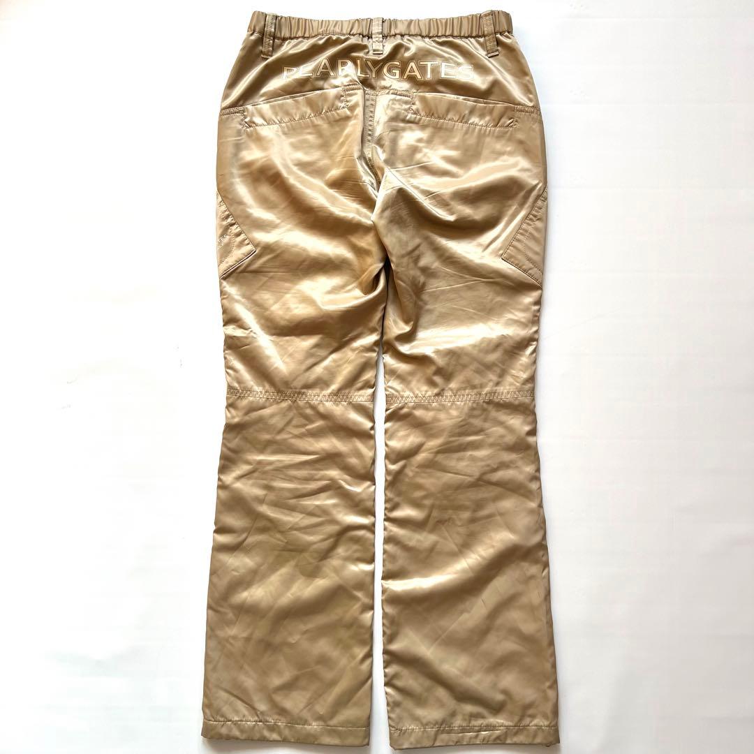 Pearly gates パーリーゲイツ　中綿入り　ダウンパンツ　蓄熱　ロゴ　金