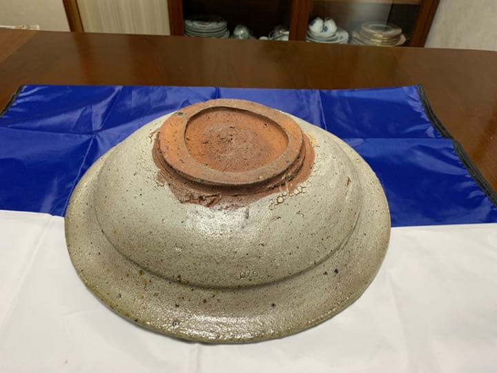 中川自然坊作　絵唐津大皿
