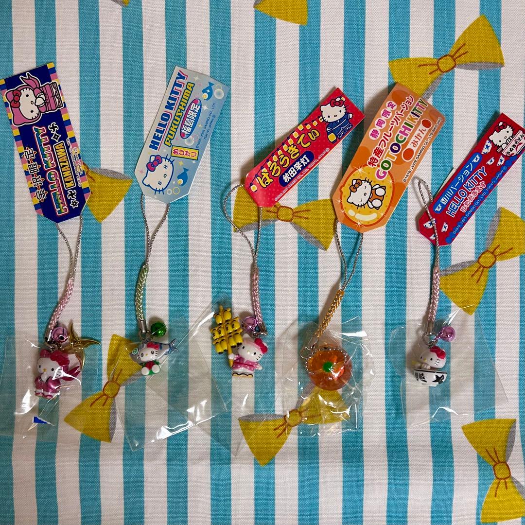 ご当地キティ まとめ売り⑧ 未開封品 根付 ストラップ 10点セット