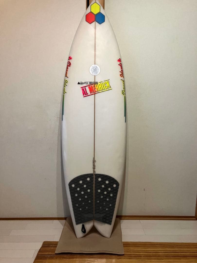 フィッシュベアード5'7\" AL MERRICK ショートボード ホワイト