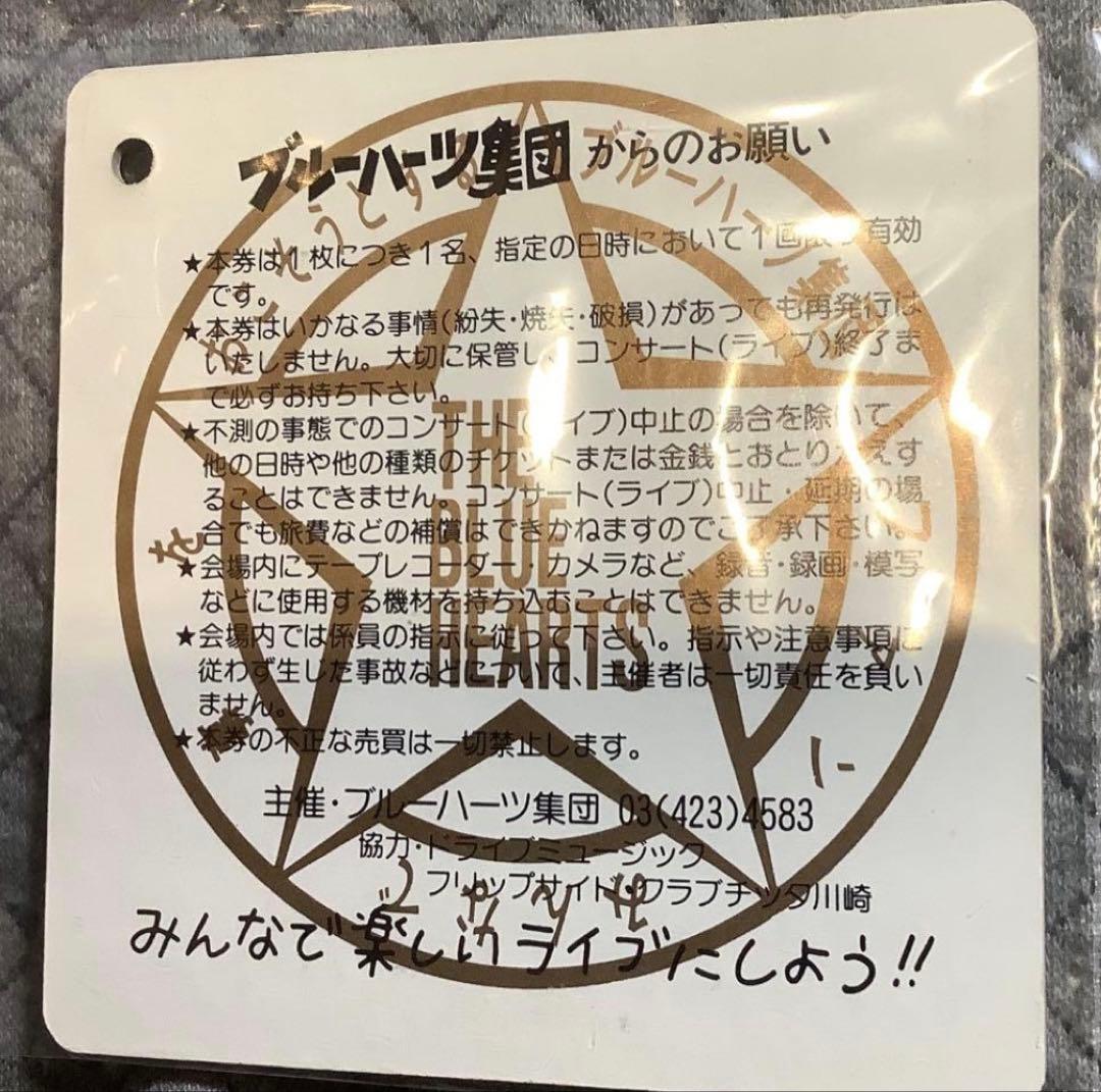 【貴重】THE BLUE HEARTS 89 チケット【値下げ歓迎】