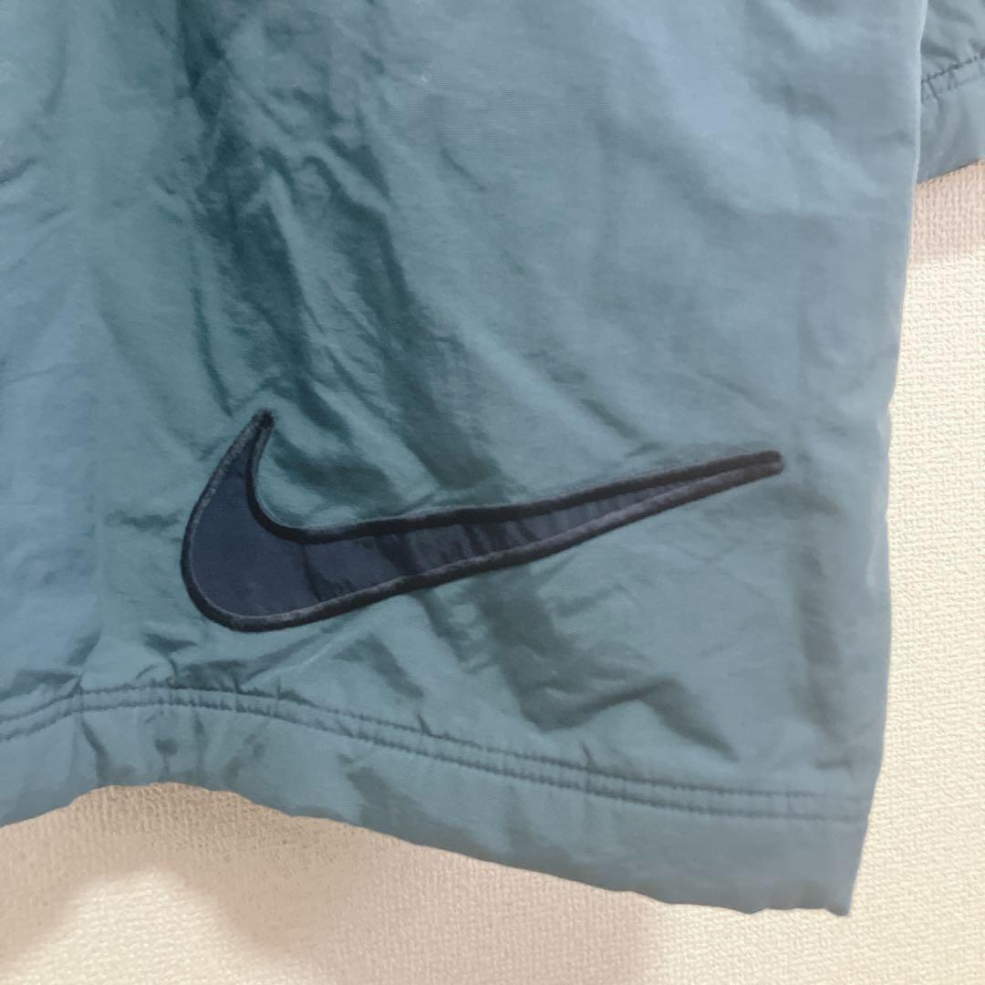 【稀少】90s 銀タグ NIKE ナイキ　刺繍　ベンチコート　キルティング　L