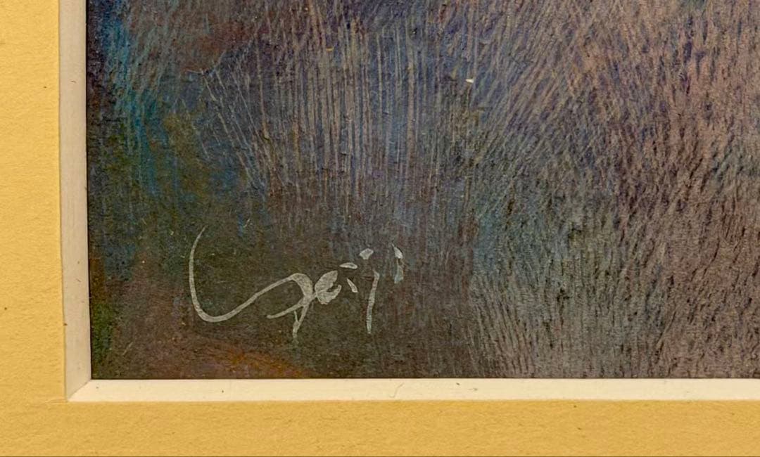 花の静物画 水彩画風 額装 インテリアアート 装飾画 #120-4