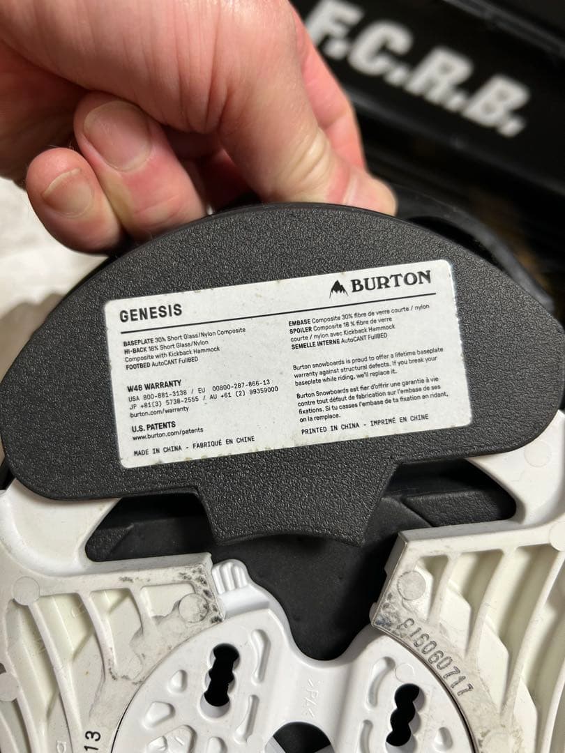 Burton Genesis ビンディング ホワイト/ブラック