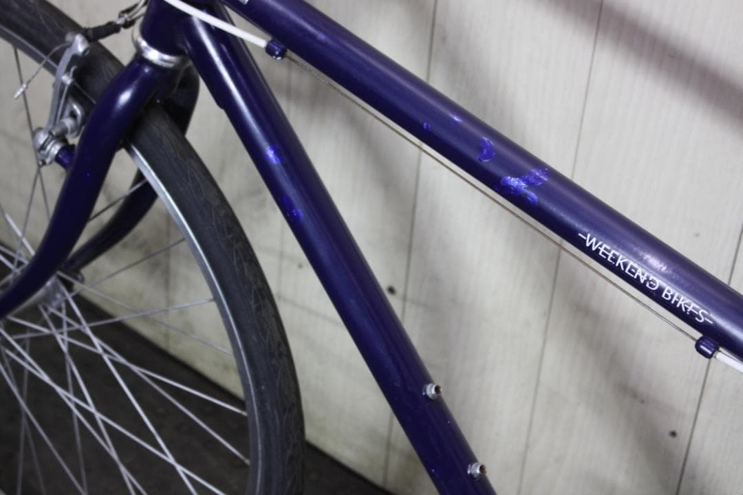 あさひ製WEEKEND アルミ 26型 シマノ7速 440mm BLUEクロス