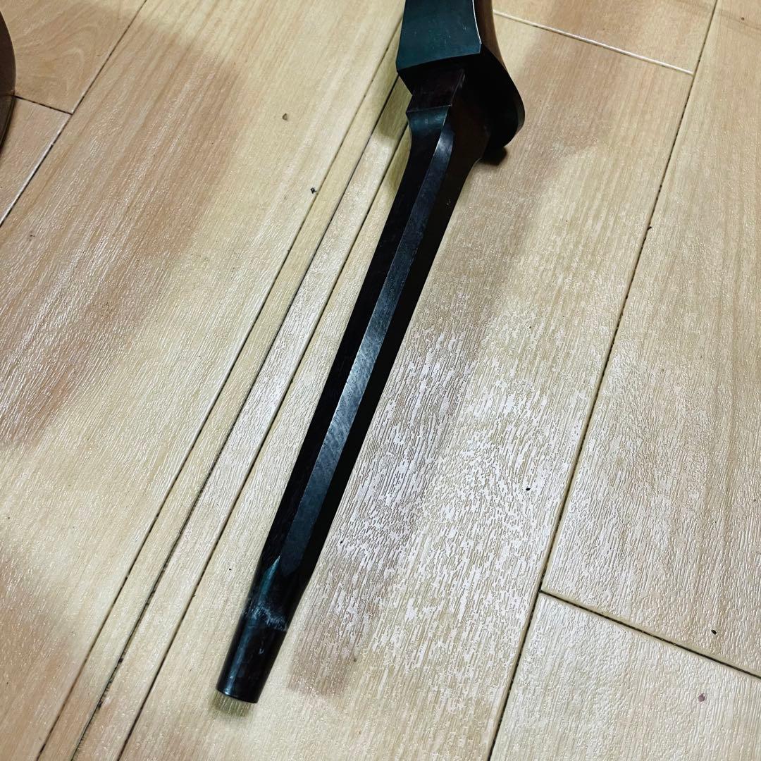 三味線 紅木　子持ち綾杉　金細 細棹　現状品