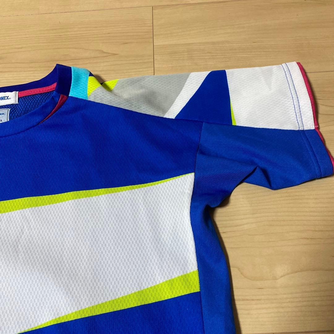 バドミントン　ゲームシャツ　ブルー　サイズL