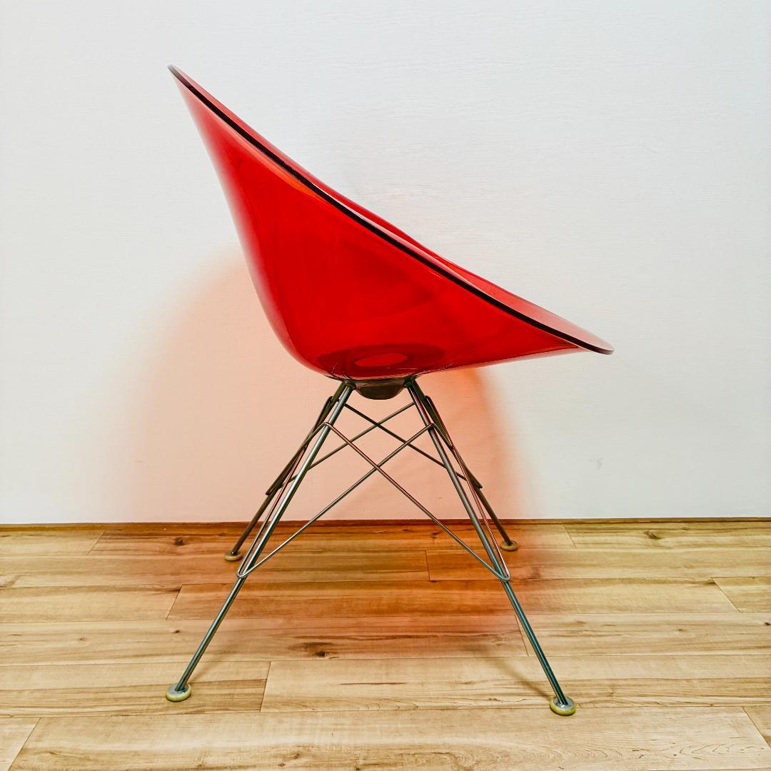 Kartell　カルテル　ERO S エロエス　クリアレッド　チェア　椅子