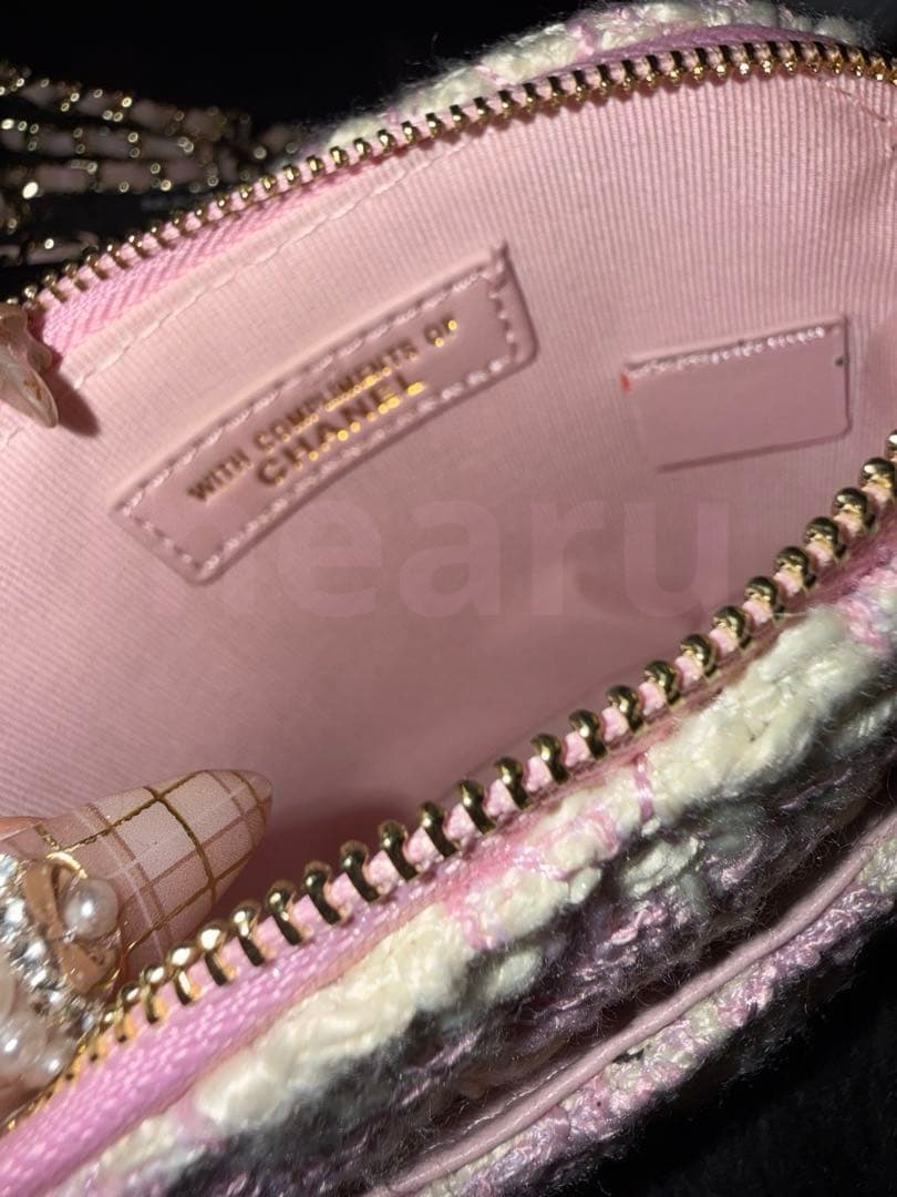 CHANEL 千鳥柄ミニショルダーバック　ピンク　ノベルティ　VIP顧客限定