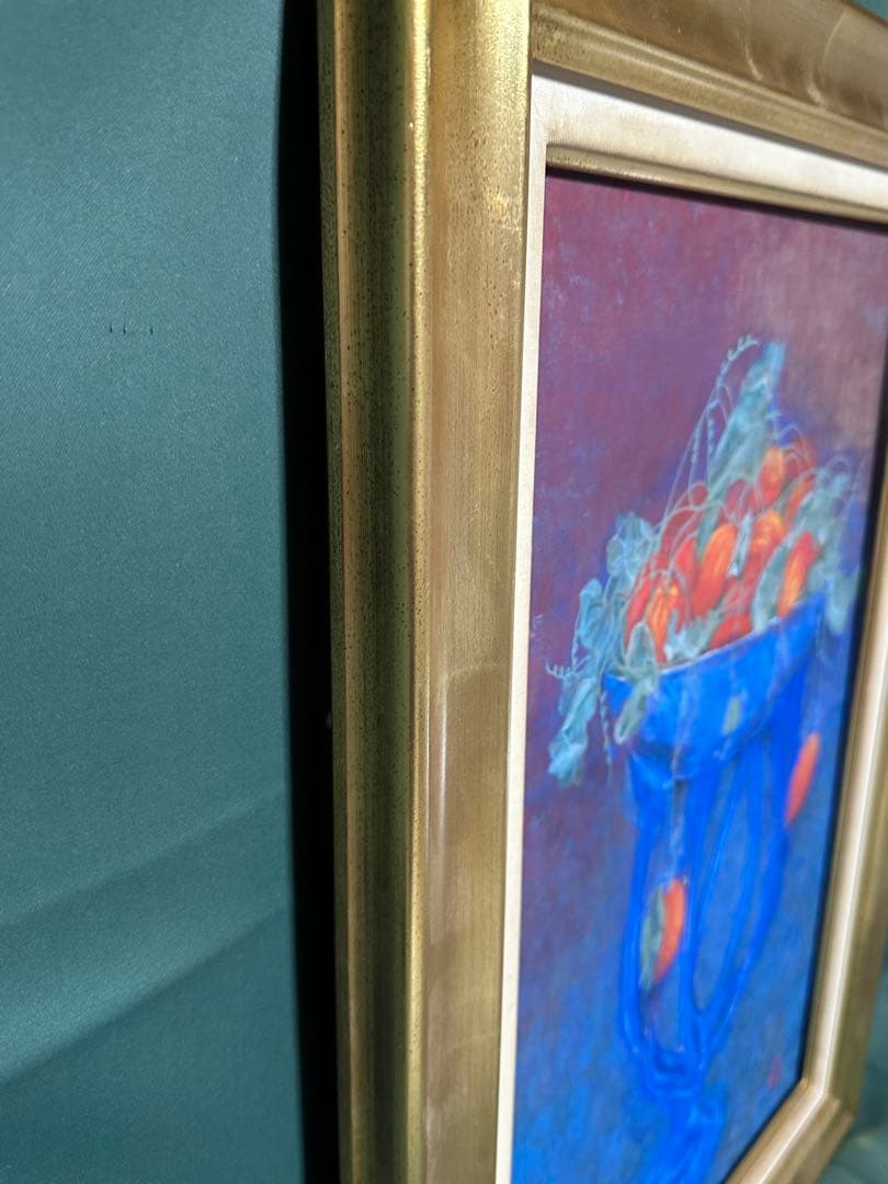 貴重M10号額縁　果物と植物の静物画　日本画　静物画　美術品　ア-ト インテリア