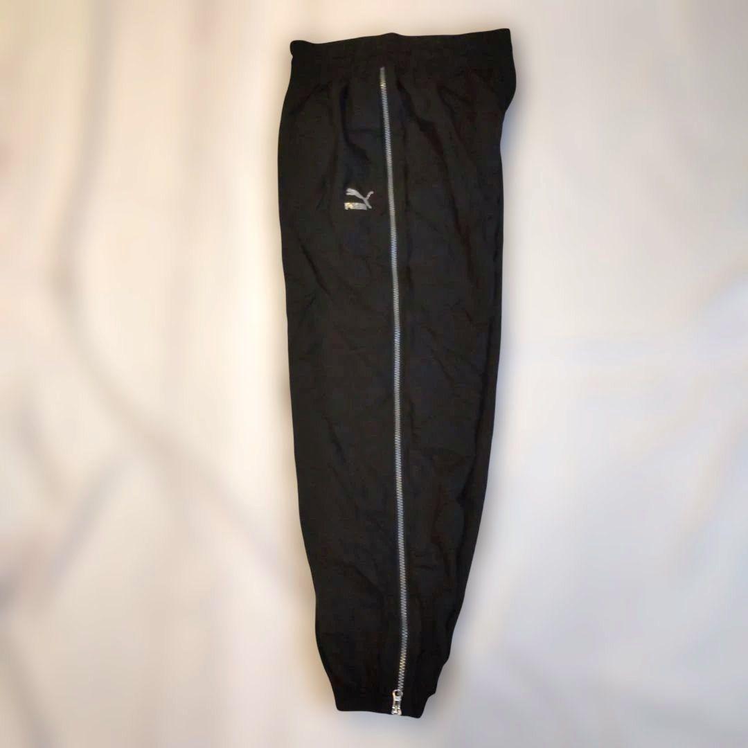 【激レア/サンプル品】PUMA サイドフルジップ ナイロンパンツ 黒 M相当
