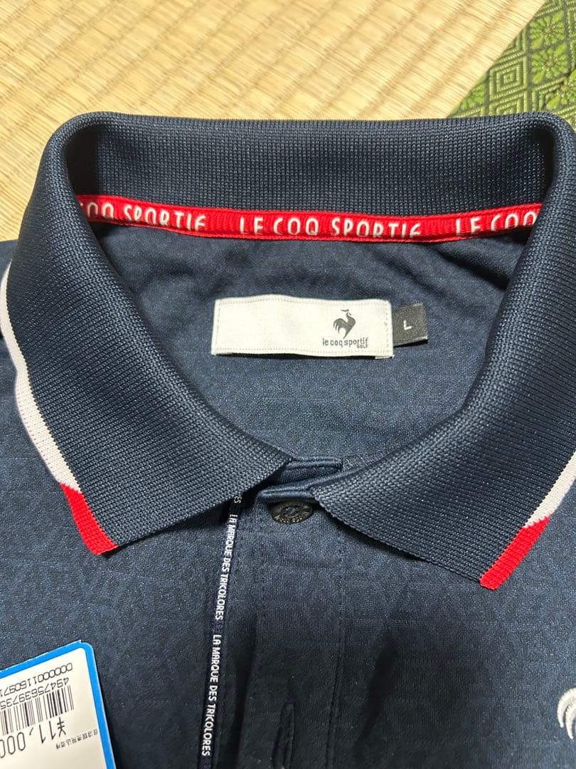 LE COQ SPORTIF メンズシャツ L ネイビー　ゴルフウエア